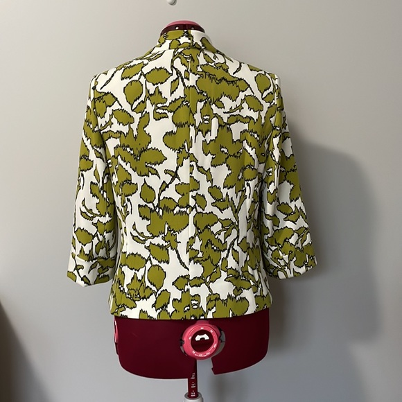 Green and white patterned blazer - Picture 4 of 8